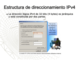 Estructura de direccionamiento IPv4