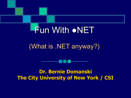 NET What Is It And What Does It Mean To Enterprise …