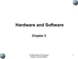 Hardware and Software - Department of Computer …