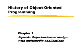 History of Object-Oriented Programming