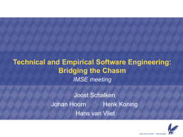 Technical and Emperical Software Engineering: Bridging …