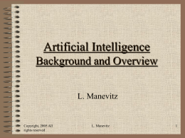 Artificial Intelligence Background and Overview