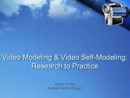 Video Modeling and Video Self