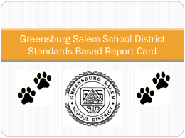 Greensburg Salem School District Standards Based Report …