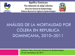 LETALIDAD DE COLERA — Republica dominicana, 2010-2011