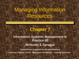McNurlin - 7E - Chapter 7 - New Jersey Institute of …