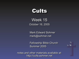 Cults - Sohmer