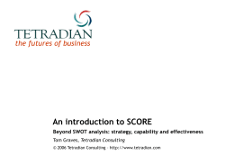 Introduction to SCORE