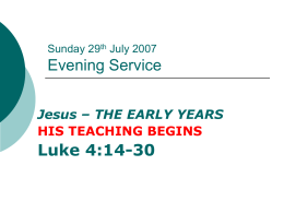 Sunday 24th June 2007 Summer Family Service
