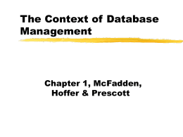 Basics of data management - The University of Oklahoma