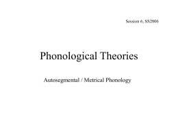 Phonological Theories - uni
