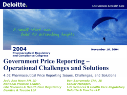 Deloitte Consulting & Life Sciences Practice Overview