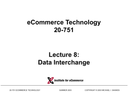 Data Interchange 2003 - Carnegie Mellon University