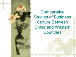 Comparative Studies of Business Culture Between China …