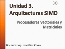 Unidad 3. Procesmiento SIMD
