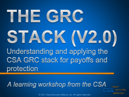 THE GRC STACK (V2.0) Understanding and applying the …
