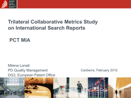Trilateral Collaborative Metrics Project Trilateral