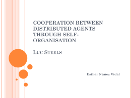 COOPERATION BETWEEN DISTRIBUTED AGENTS …