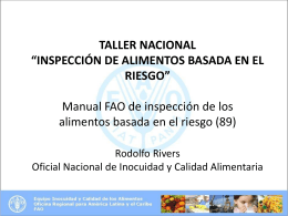 FAO Food Inspection Manual