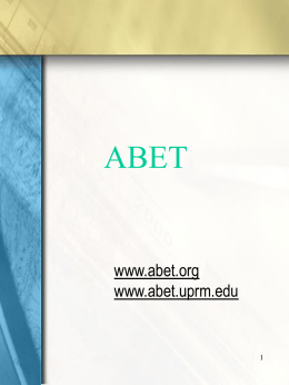 The Learning Factory: Implementing ABET 2000