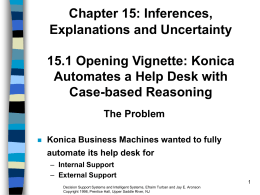 Chapter 15: Inferences, Explanations and Uncertainty
