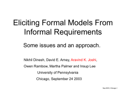 Eliciting Formal Models From Informal Requirements