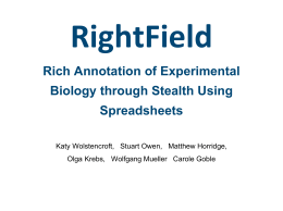 RightField Rich Annotation of Experimental Biology …