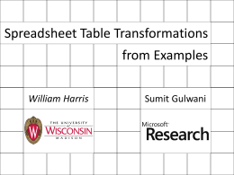 Spreadsheet Table Transformations from Examples