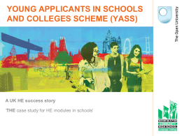 Inclusion and SEN Young Applicants In Schools and