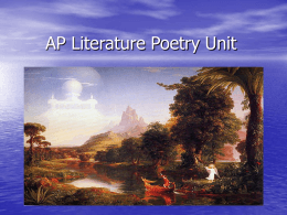 AP Literature Poetry Unit - Phillipsburg School District