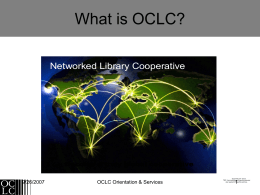 OCLC an Overview