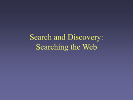 Search and Discovery