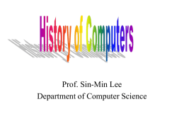 Lecture 1 - SJSU Computer Science Department