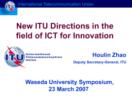 ITU role in ICT innovation