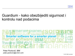 IBM InfoSphere Guardium - RECRO-NET