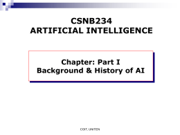CHAPTER 1 AI : INTRODUCTORY - Universiti Tenaga Nasional