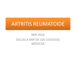 ARTRITIS REUMATOIDE - ::.. Aula-MIR