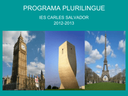 PROGRAMA PLURILINGUE - IES Carles Salvador
