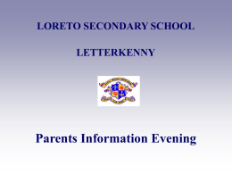 CAO Applications - Loreto Convent Letterkenny