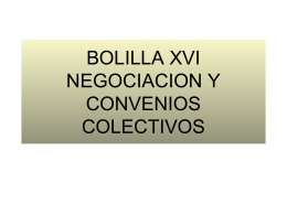 BOLILLA XVI NEGOCIACION Y CONVENIOS COLECTIVOS