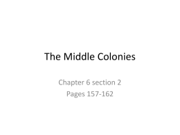 The Middle Colonies - Polk County School District