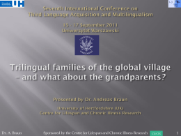 Sixth International Conference on Third Language
