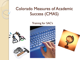 CMAS Colorado Measures of Academic Success