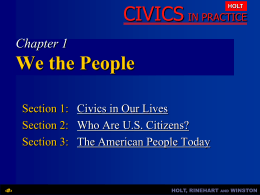 Chapter 2: Foundations of Government