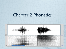 Chapter 2 Phonetics
