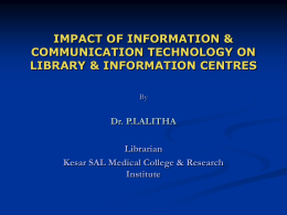 IMPACT OF INFORMATION & COMMUNICATION …