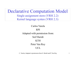 Declarative Computation Model