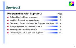 Suprtool Module 10 - Robelle: Solid Software for HP servers