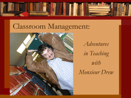 Classroom Management: - University of Minnesota Duluth