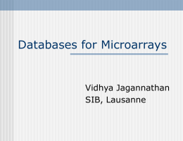 Databases for Microarrays